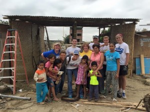 This is part of our building team, together with the family whose new home we were building.